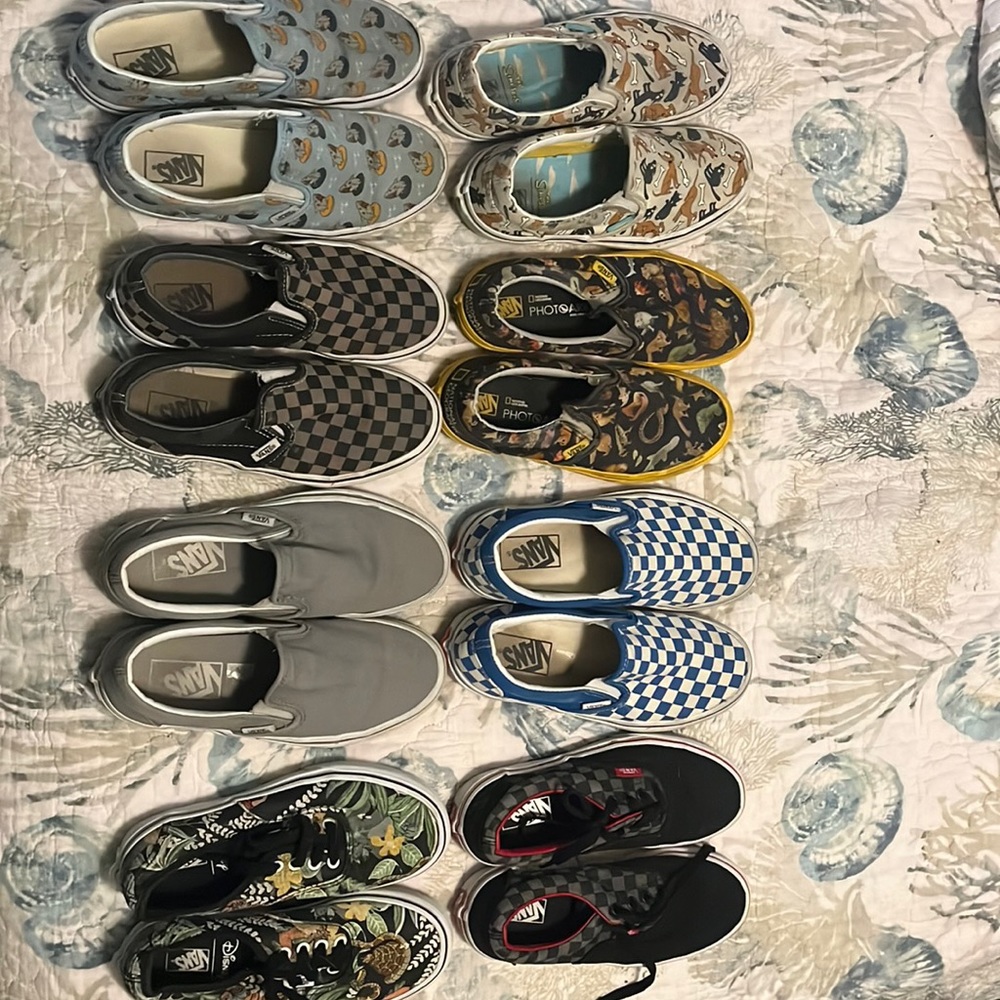 8 pair of Boys Vans